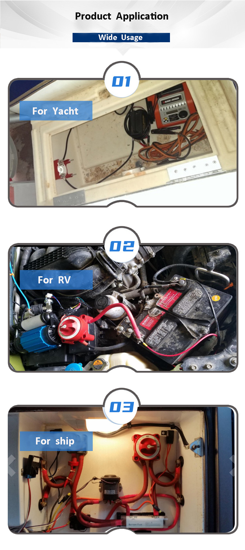 IP66 Waterproof Ignition Protected Blue Sea 6006 M-Series Master ON OFF Battery Switch Single Power Cut On/Off Marine Bo