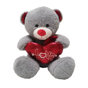 Quality 10.24in 26cm Valentines Day Plush Toys White Teddy Bear Holding A Heart Hypoallergenic wholesale