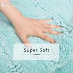 Non Slip Loop Pile Bath Mat Polyester Shaggy Microfiber Tufted