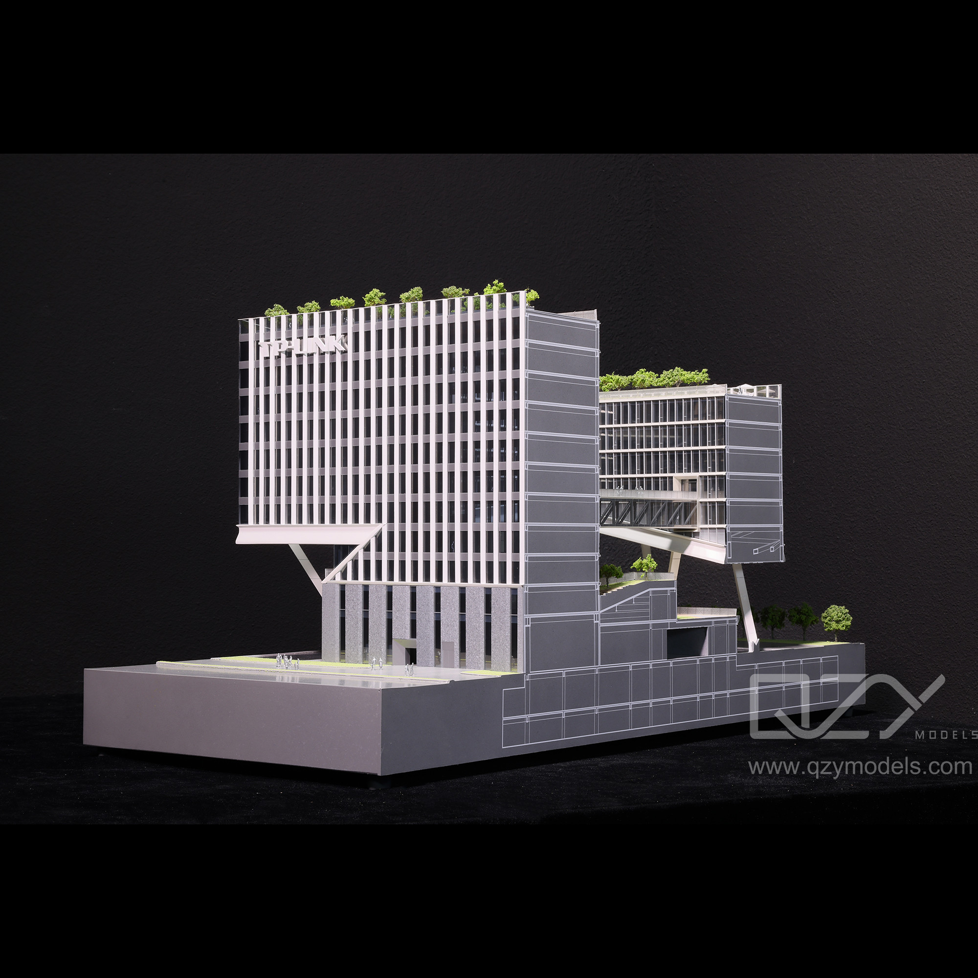 TP-Link Hangzhou Headquarters 3D Print Architectural Model 1/150 Sectional Model