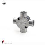 Electric Malleable Iron Cross Circular Intersection Four Way Junction Box