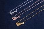 OEM CZ 925 Sterling Silver Neckalce Mini Zircon Charms