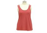 Hot Jersey U Neck Ladies Tank Tops With Big V Type Lace Sexy Customized Size