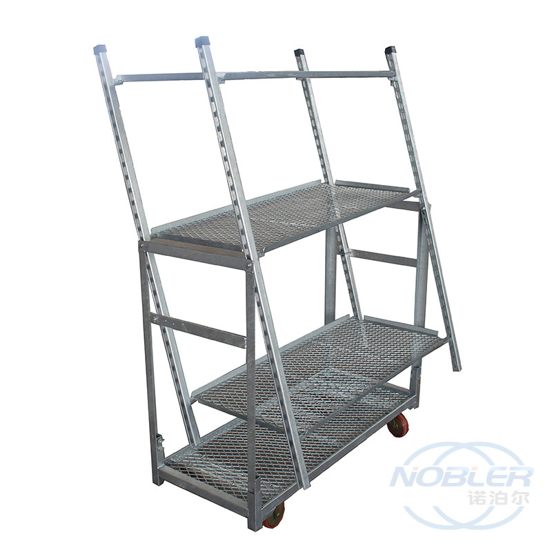 Display Type Plywood Danish Flower Trolley Rust Prevention Assembly Convenient