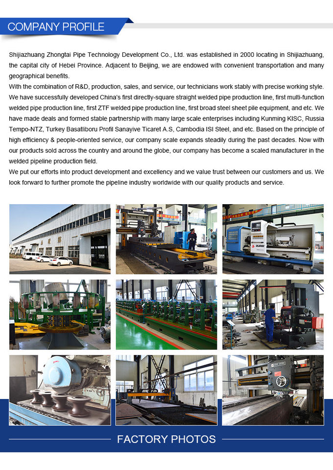 Industrial ERW89 Metal Tube Mill Tube Manufacturing Machine 150kw