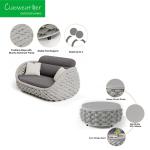Cushion OutdoorFoam water-resistant Fabric Modern Luxury Aluminum Frame Rattan