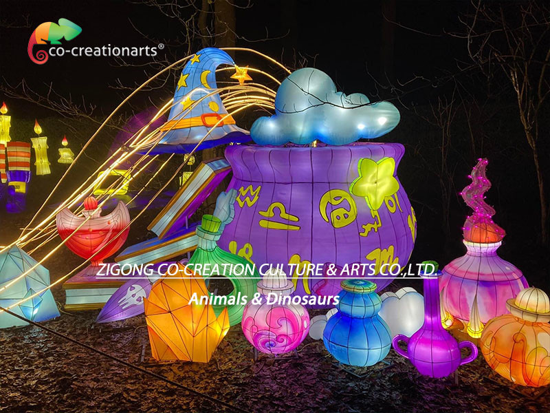 Traditional Magic Theme Chinese New Year Lanterns For Festival Decoration