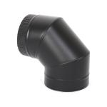 CE Black Chimney Pipe 0.5 Mm Thickness Stainless Silver Color Powder Coating