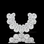 0.59 Carats Lab Created Diamond Hoop Earrings VVS Clarity HPHT Round Cut