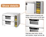 220-240V/50Hz-60Hz Voltage 3kw Commercial Baking Equipment with Temperature