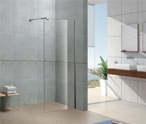 Quality Clear / Forsted Tempered Glass Shower Doors 6 / 8 MM CE Certification Stainless Steel Support Bar wholesale