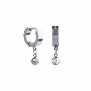 Quality Latest Designs Surgical Steel Small Crystal Huggie Jewelry Hoop Earrings Women For Girls wholesale