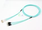 LC - ST Fiber Optic Patch Cables 6 Cores MM 50 / 125 Fanout 2mm Tails Multifiber