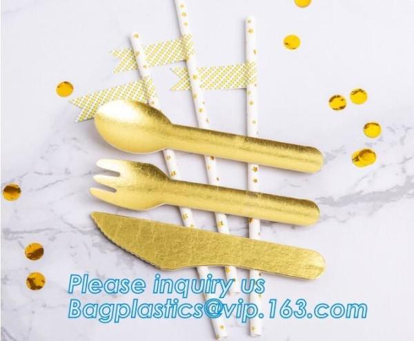 paper folk, paper knife, paper spoon, paper straw, paper cultery, paper party