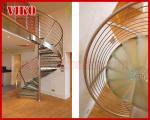Spiral StaircaseVH32S Tread Glass Aluminum Spiral Stainless Steel Stair Curved