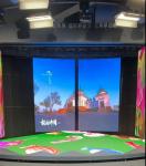 Curved Sliding LED Screen Display Indoor Aluminum Steel Alloys
