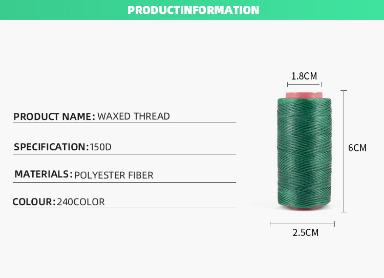 1mm Woven Wax 100% Polyester Filament Galaces for High Class Leather Bag Shoes Sofa