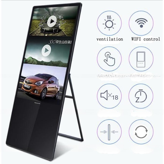 43" inch ground stand rotating screen LED LCD WIFI network Android monitor