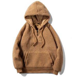 Quality Winter Wool Cashmere Unisex Plain Hoodies Men'S Casual Hoodie wholesale