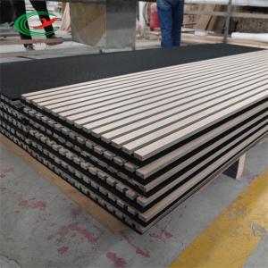 Quality Fire Resistant MDF Wood Panel Veneer 3D PET Composite Sound Absorbing wholesale