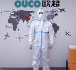 White Disposable Isolation Gown Microporous Film Polypropylene Material With