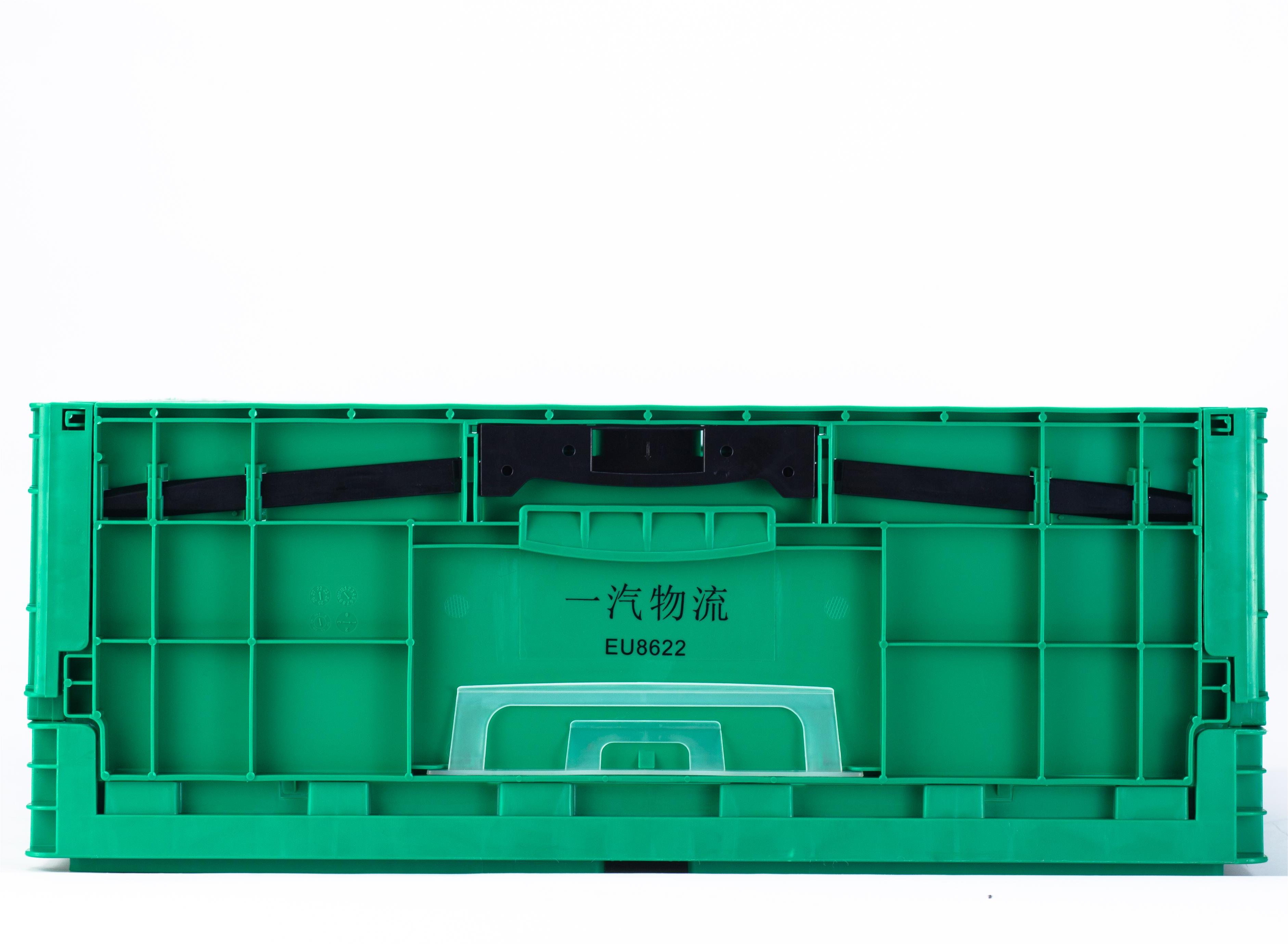 Customized Logo EU Plastic Storage Collapsible Turnover Crate for Moving and Storage