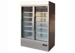 53" White Swing R404a Upright Glass Door Fridge With LED Lighting