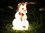 Resin rabbit lights garden landscape lawn lamp park scenic spot cartoon animal