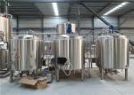 PLC Control Craft Beer Brewing Systems , 500L Commercial Beer Brewing Equipment