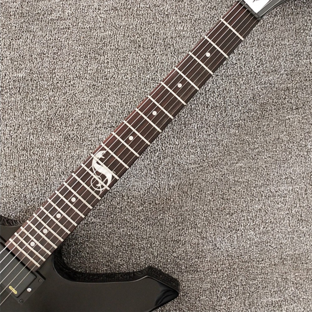 Black JH LTD Snakebyte guitar,James Hetfield Signature Guitar,Rosewood Fretboard