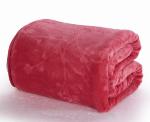 Solid Color Embossed Flannel Throw Blanket For Home / Hotel / Hospital Anti -
