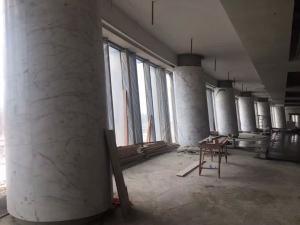 Quality High Building Marble Columns Decorative Round White Stone Column For Hotel wholesale