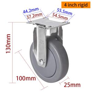 Quality Chrome Coating 4 Inch Industrial Casters Wheels 100mm 3724P-57 wholesale