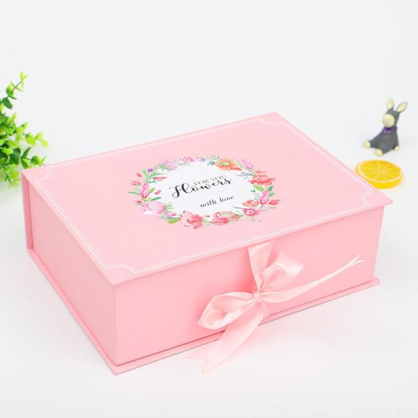 Cardboard Magnetic Gift Packaging Paper Box With Ribbon for Your Specific