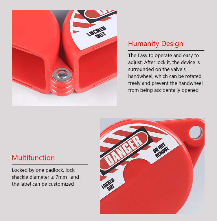 Wear Resistant Gate Valve Lockout With Engineering Plastic Nylon ABS Material