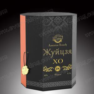 Quality Luxury PU Leather Cardboard Packaging For Brandy Wine Gift Box wholesale