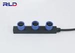 2Pin F Type Waterproof Cable Splitter Connector M15 Male Female Connector