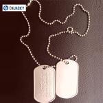 Polish Silver Stainless Steel Ball Chain , Durable Beaded Dog Tag Chain
