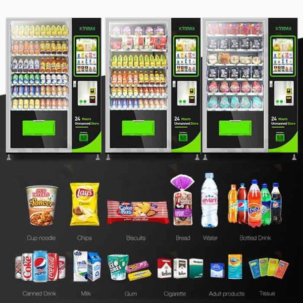 Healthy Food Automatic Combination Snack And Drink Vending Machine With Touch