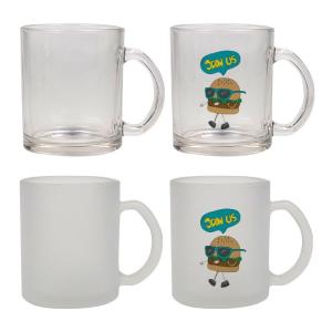 Quality Coated Transparent Clear Sublimation Glass Mug 11oz Smooth Finish wholesale