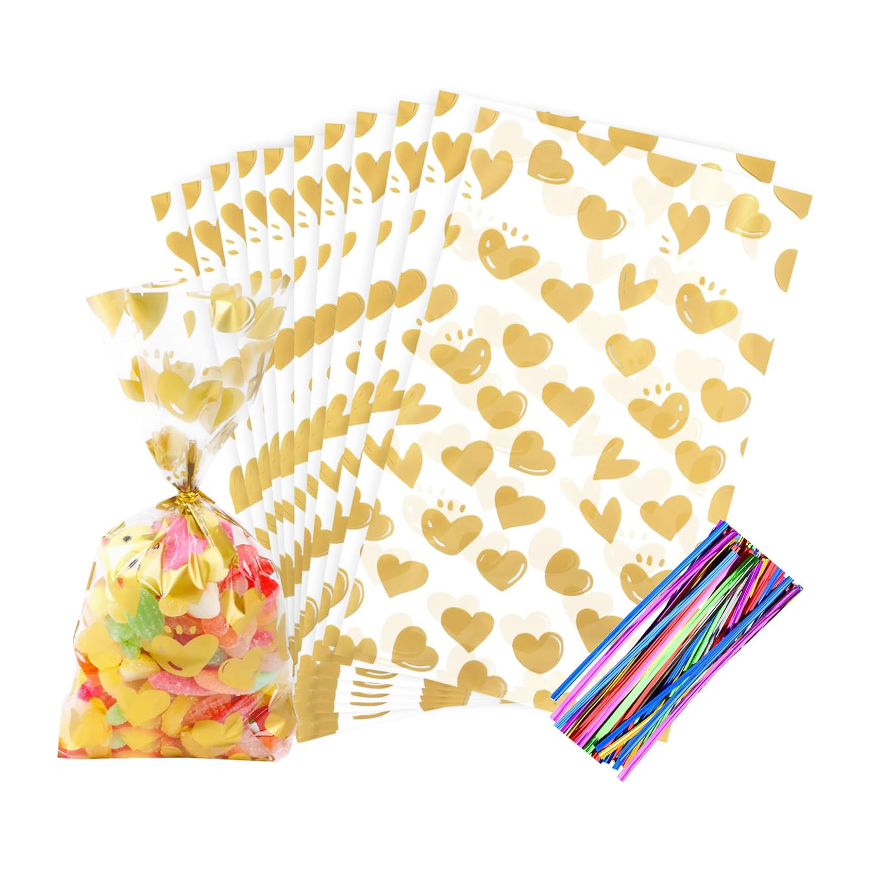 Plastic Bopp Poly Bag Birthday Party Loot Bag For Candy Gummy Jelly Packaging