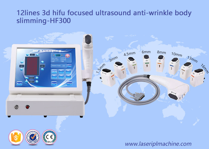 Face Hifu Beauty Machine , High Intensity Focused Ultrasound Hifu Face Lifting Machine