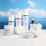 30g 50g 100g Cosmetic Packaging Set With Glass Material Round Shape Customized