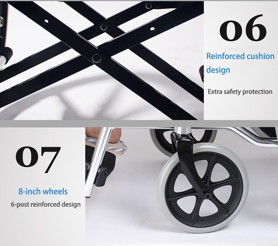 Lightweight Manual Wheelchairs for Sale Aluminum Folding Sport Beach Wheelchairs for Elderly