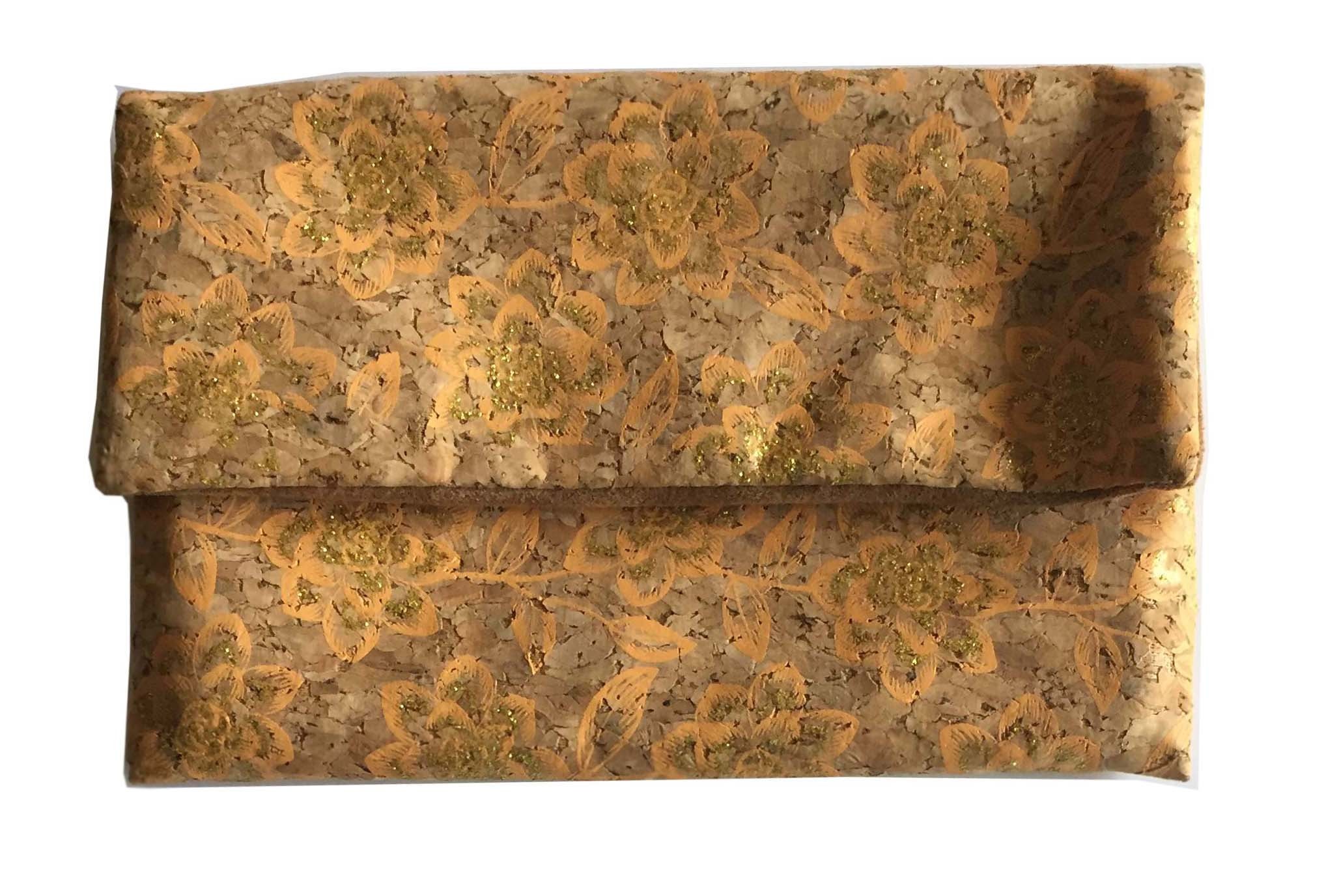 Competitive price Cork clutch 6.7''x4.5'' with button closure, customized color is available