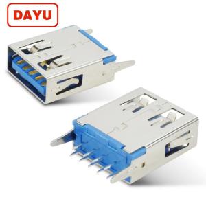 Quality 3.0 USB Male Female Connector , 9 Pin Double Female Usb Connector Vertical Socket wholesale