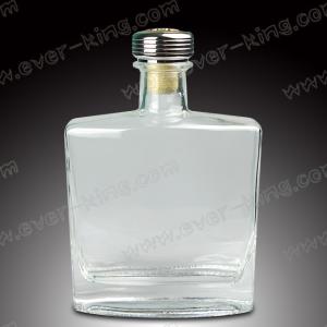 Quality ISO9001 Square shaped Luxury Spirits Brandy Glass Bottle wholesale