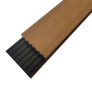 Quality Teak Color Wood Pattern 3D Embossed Co Extruded Composite Decking wholesale