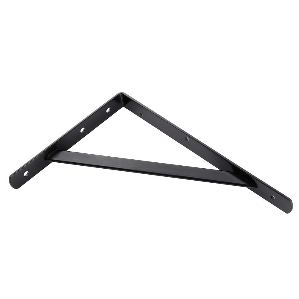 12x8 Heavy Duty Shelf L Brackets Support Corner Brace Joint Right Angle Bracket Black