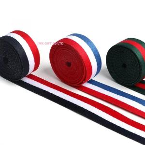 Quality IMKGIFT Make in custom ribbon , neckstrap , lanyard ,blue/whie/red ribbon , medal ribbon in red white black wholesale